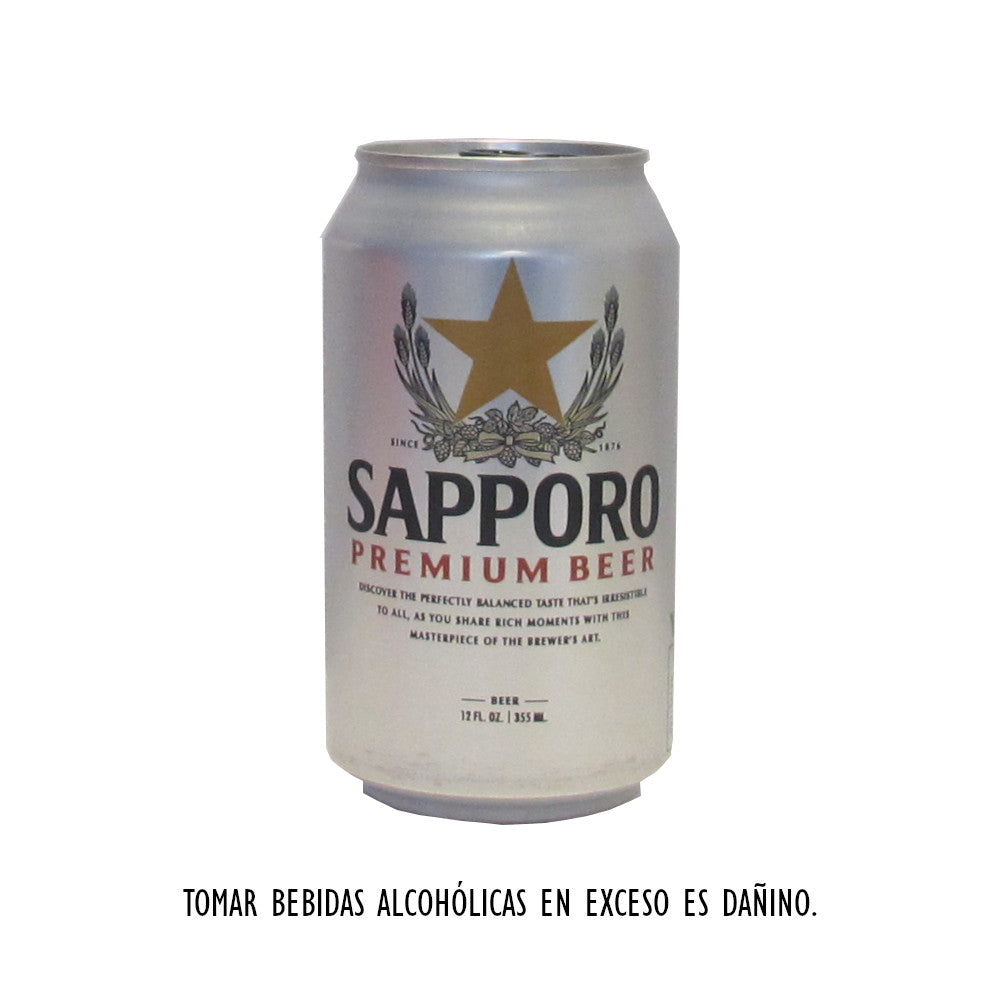 Sapporo premium beer lata 355ml caja 24 unids