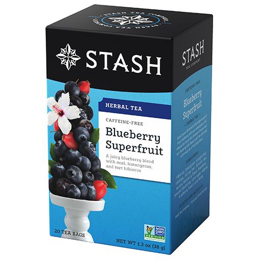 Stash Blueberry Superfruit caffeine-free 20 sobres 6 pack