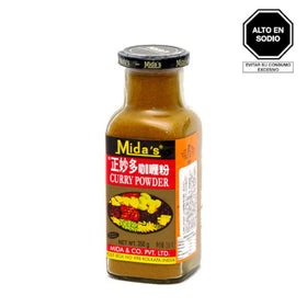 Midas curry en polvo 350gr caja 12 unids