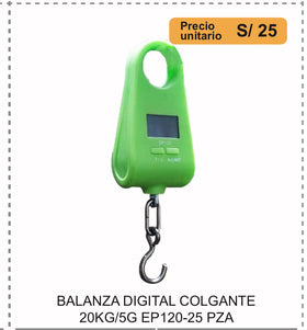 Balanza digital colgante 20Kgs