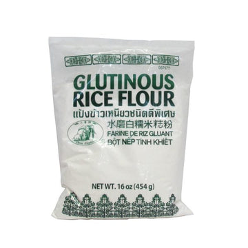 Harina de arroz glutinoso 454gr x caja 24 unidades Three Elephants