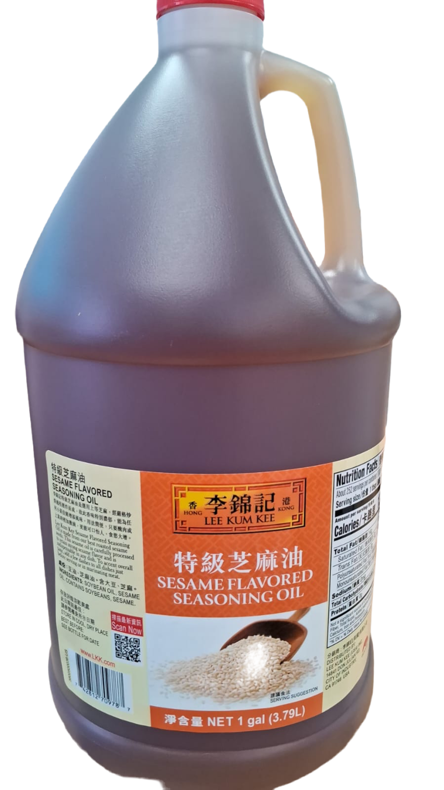 Aceite sabor ajonjolí para sazonar 3.78 Lts Lee Kum Kee Caja x 4 unids