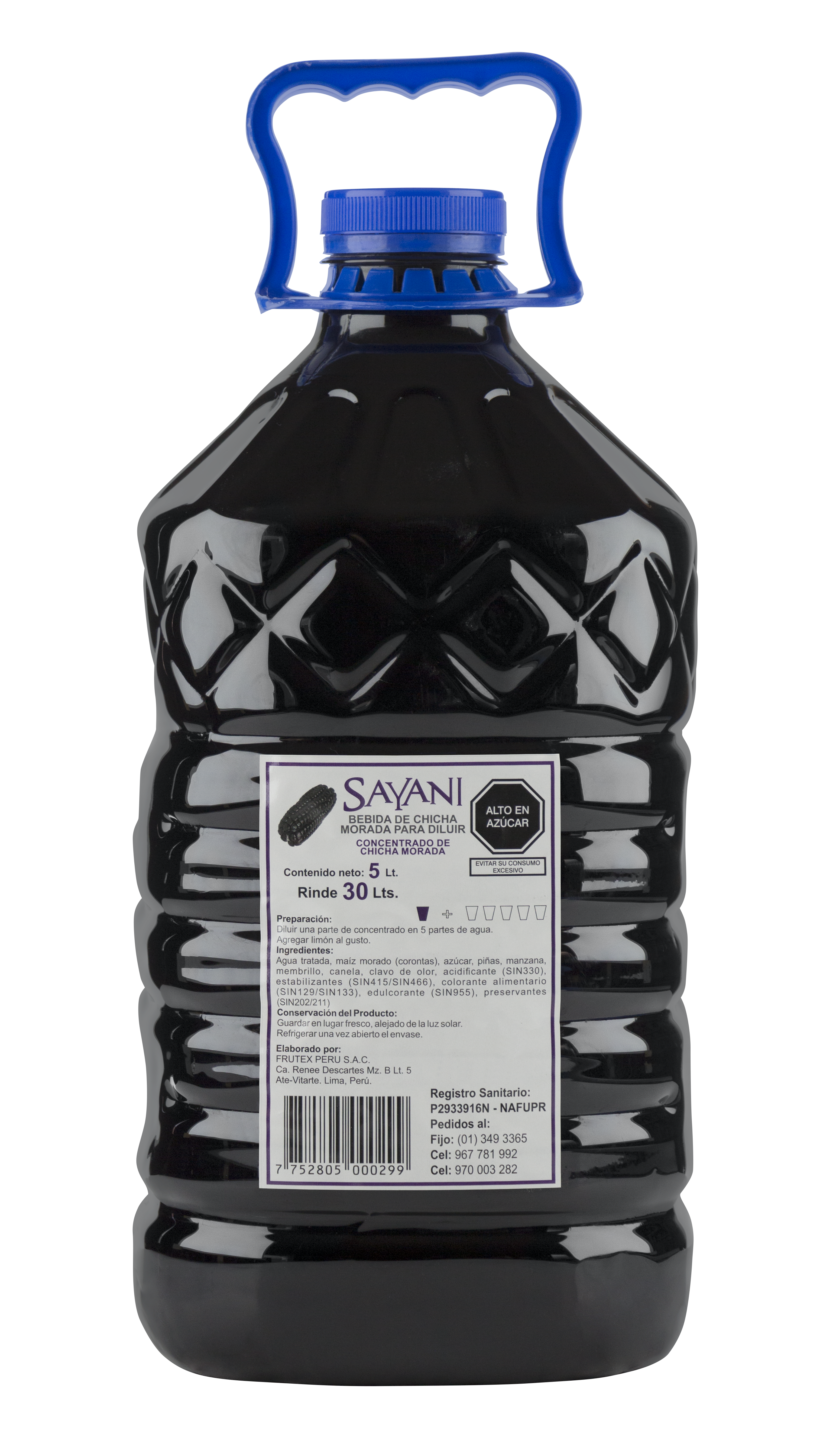 Sayani concentrado de chicha morada 5 lts Pack 3 unids