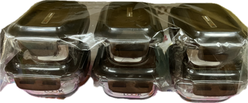 Contenedor Komax glass look set 6 unids