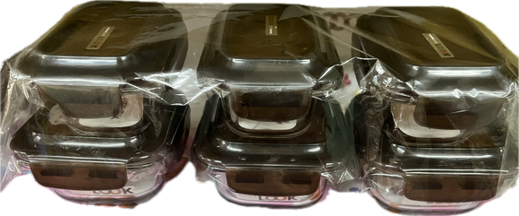 Komax glass look container set 6 pcs