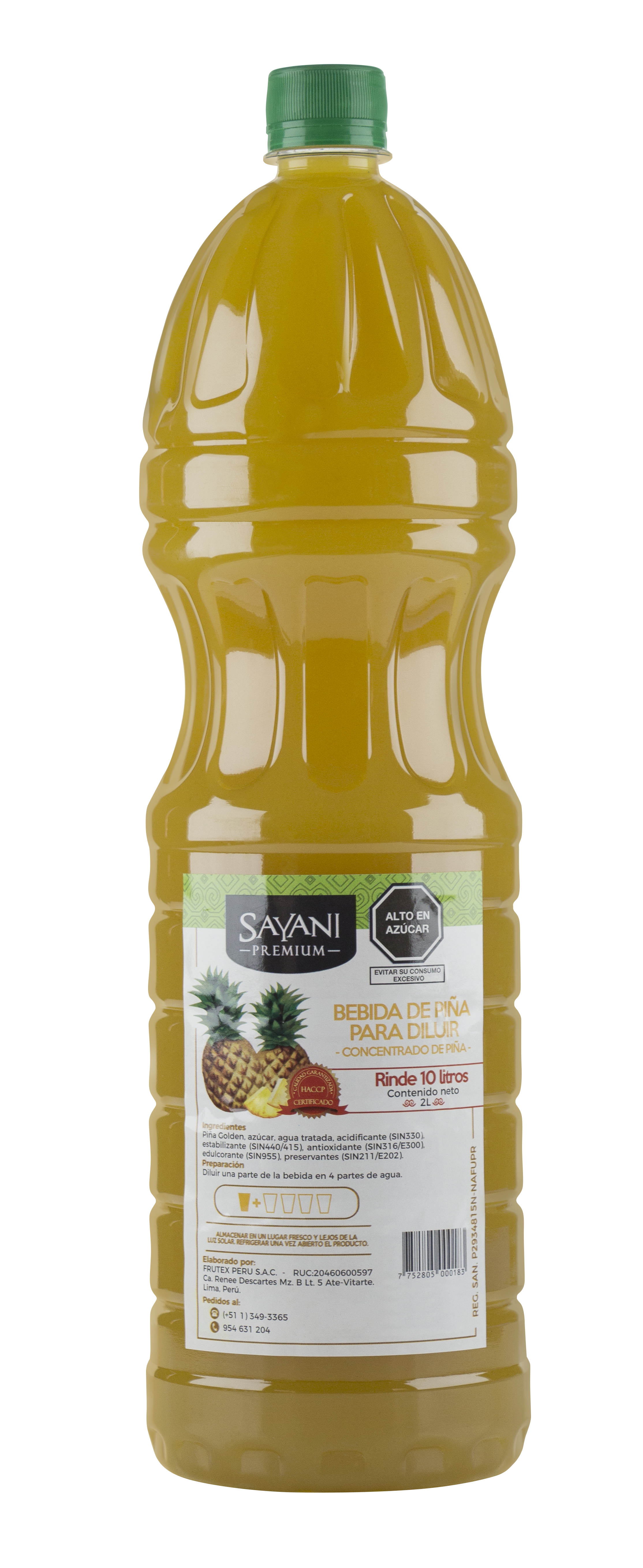 Sayani concentrado de Piña 2Lt Pack 8 unids