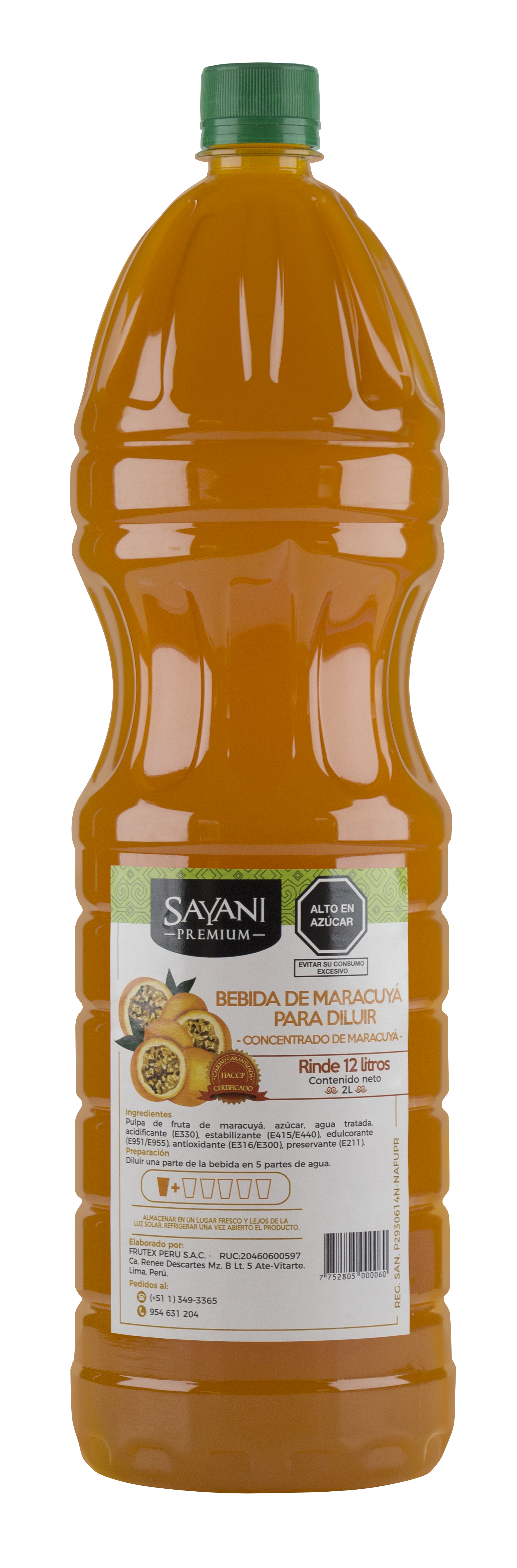 Sayani concentrado de Maracuya 2Lt Pack 8 unids