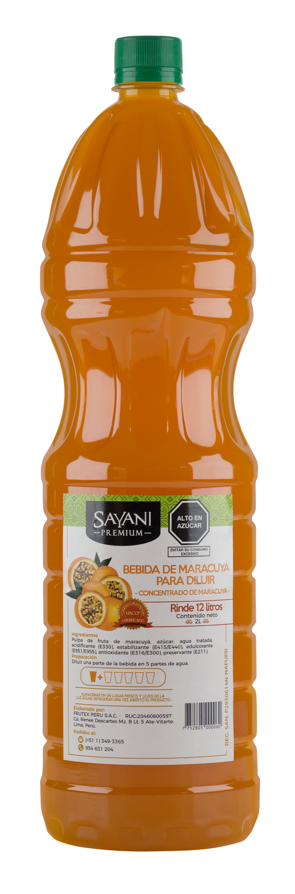 Sayani concentrado de Maracuya 2Lt Pack 8 unids