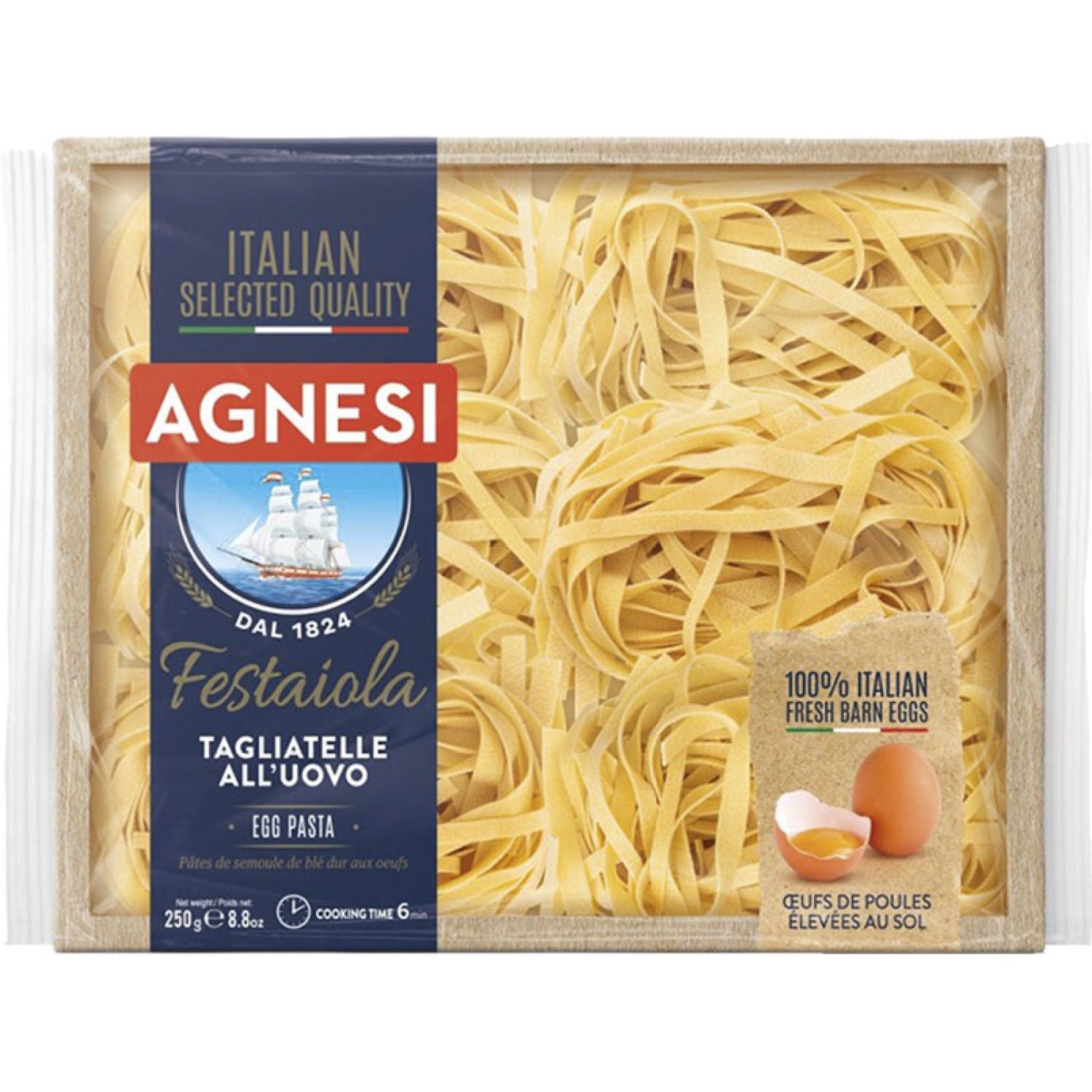 Tagliatelle P&F Agnesi 250gr caja 12 unids