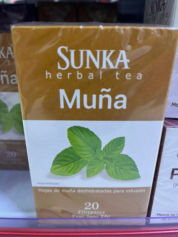 Té orgánico premium Muña, 20 bolsitas filtrantes 2.2grs