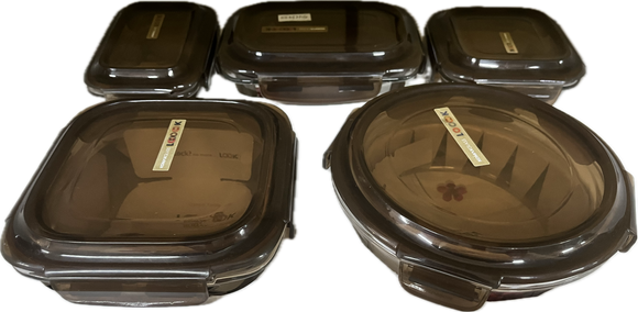 Komax glass look container set 5 pcs