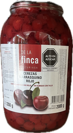 Cerezas marrasquino Rojo 2kgs La finca Luzuriaga