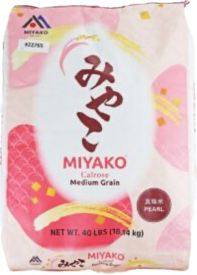 Arroz Miyako para sushi 18kgs