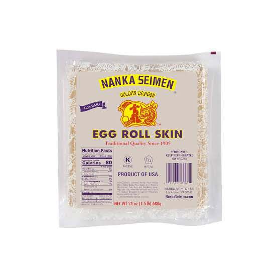 Pasta al huevo para rollos primavera 25oz Nanka Seimen