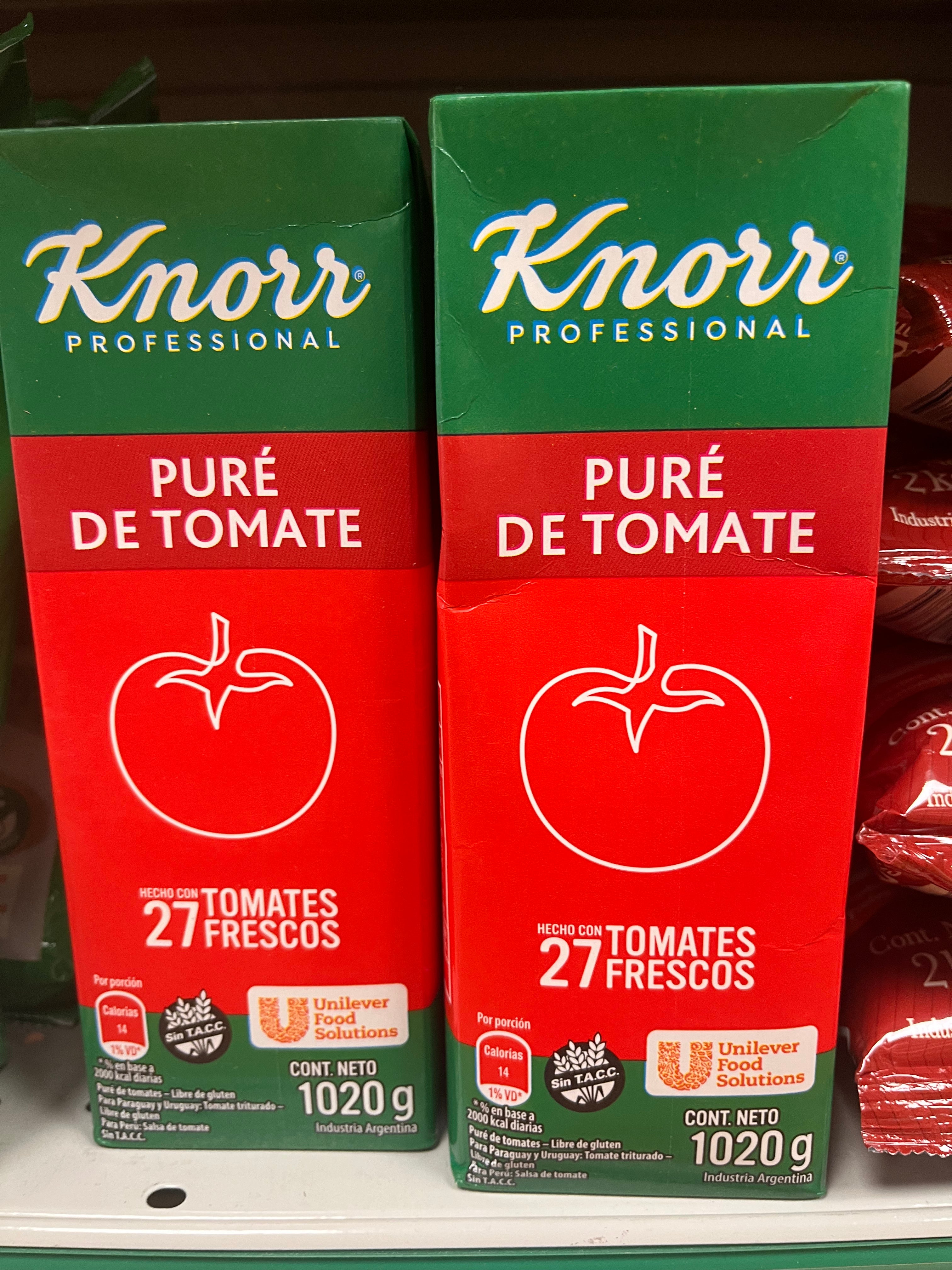 Puré de tomate 1.2kgs Knorr