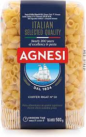 Chifferini Rigatti N38 Agnesi pqt 500gr caja 12 unids