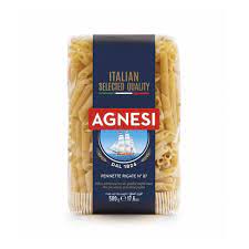 Pennette rigati N º 8 Al Bronzo Agnesi pqt 500gr Caja 24 unids