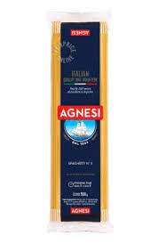 Spaguetini N°2 gr Agnesi pqt 500gr Caja 24 unids