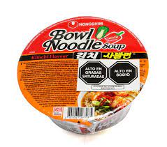 Sopa de fideos picante sabor kimchi 86 grs caja 12 unids Bowl