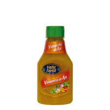 Aliño vinagreta al ajo 370gr bot pet caja 12 unids Valle Fértil