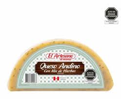 Queso Andino mix de hierbas x kg Artesano de antaño