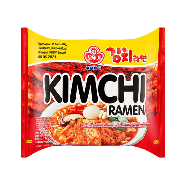 Kimchi Ramen - Sopa instantánea de Res sabor a Kimchi poco Picante en Bolsa Pack x5