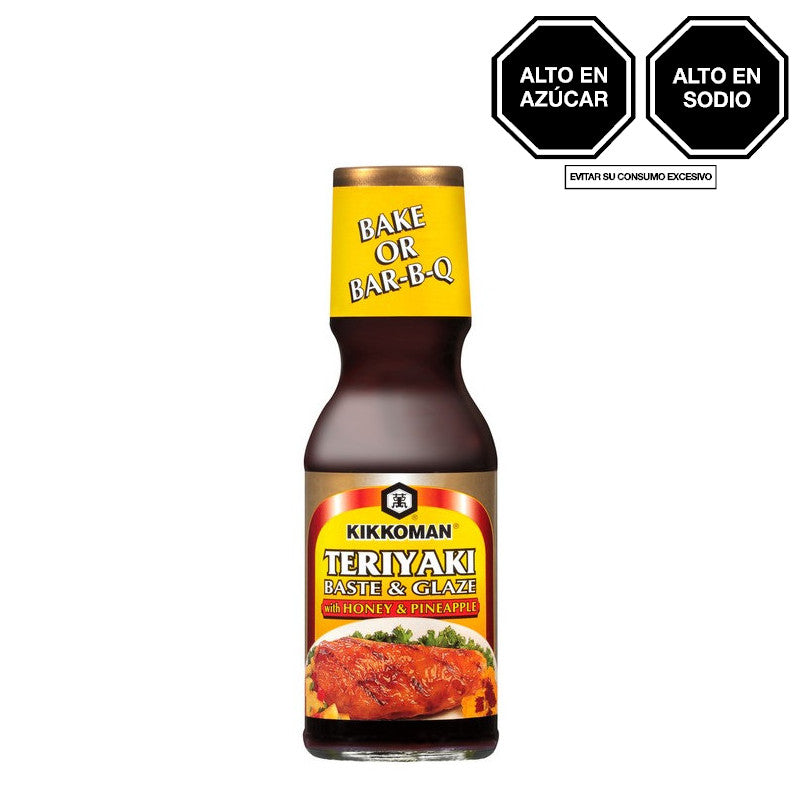 Kikkoman Teriyaki Baste & Glaze con miel y piña 12oz Botella