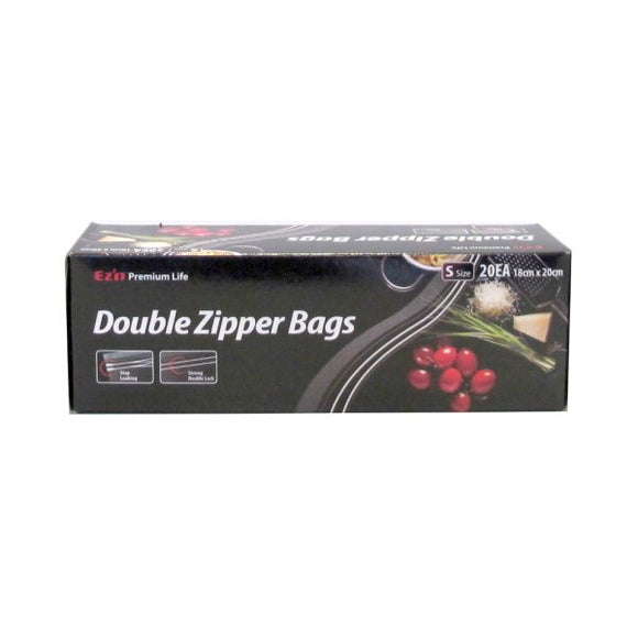 Double zipper bags size S 20 units