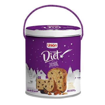 Diet Panettone Box 500g tin, Union x 6 units