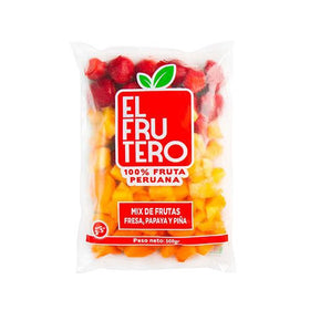 Mix de frutas Fresa/Papaya/Piña en trozos congelada x 1 kg El Frutero