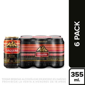 Cerveza Cusqueña Negra 6 Pack Lata