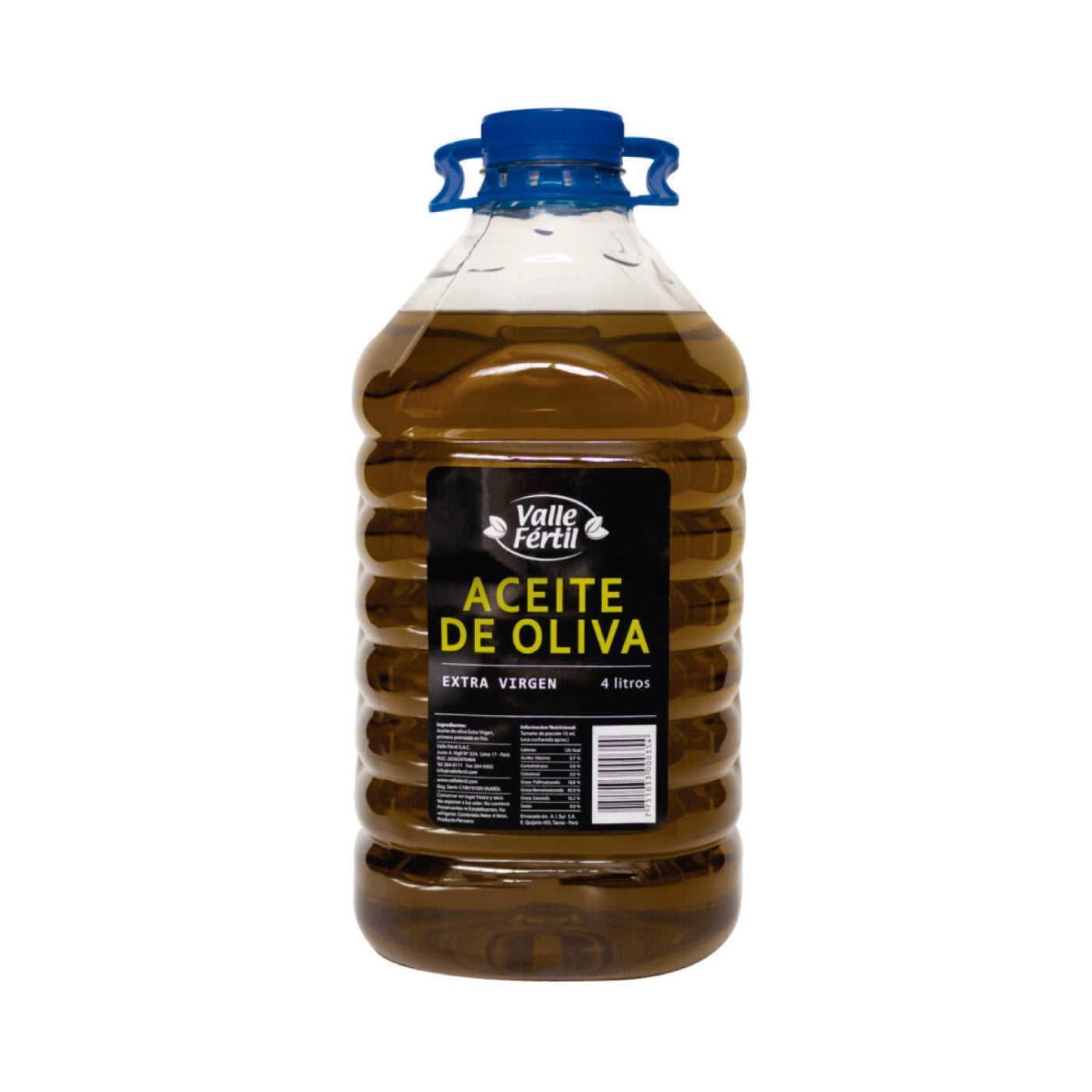 Aceite de oliva extra virgen x 4 LT BOT PET (caja por 6 unid) Valle Fértil
