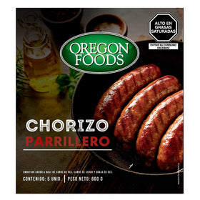 Chorizo parrillero x 5 unid oregon foods
