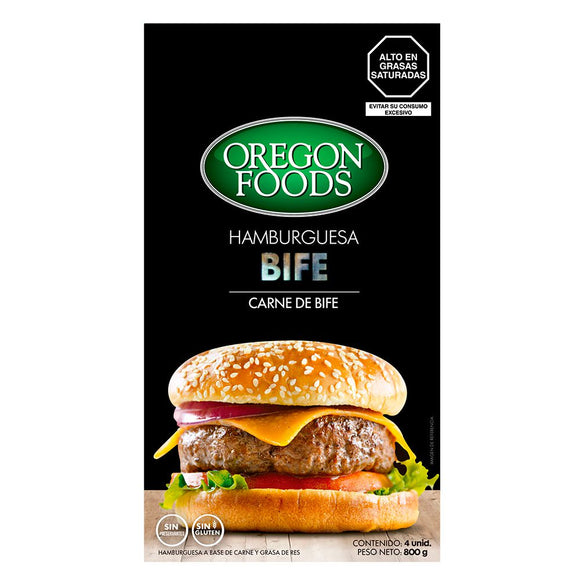 Hamburguesa de bife x 4 unid