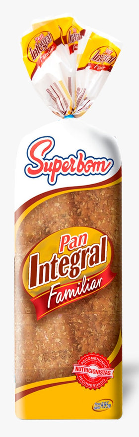 Superbom family whole wheat bread x 495gr Union