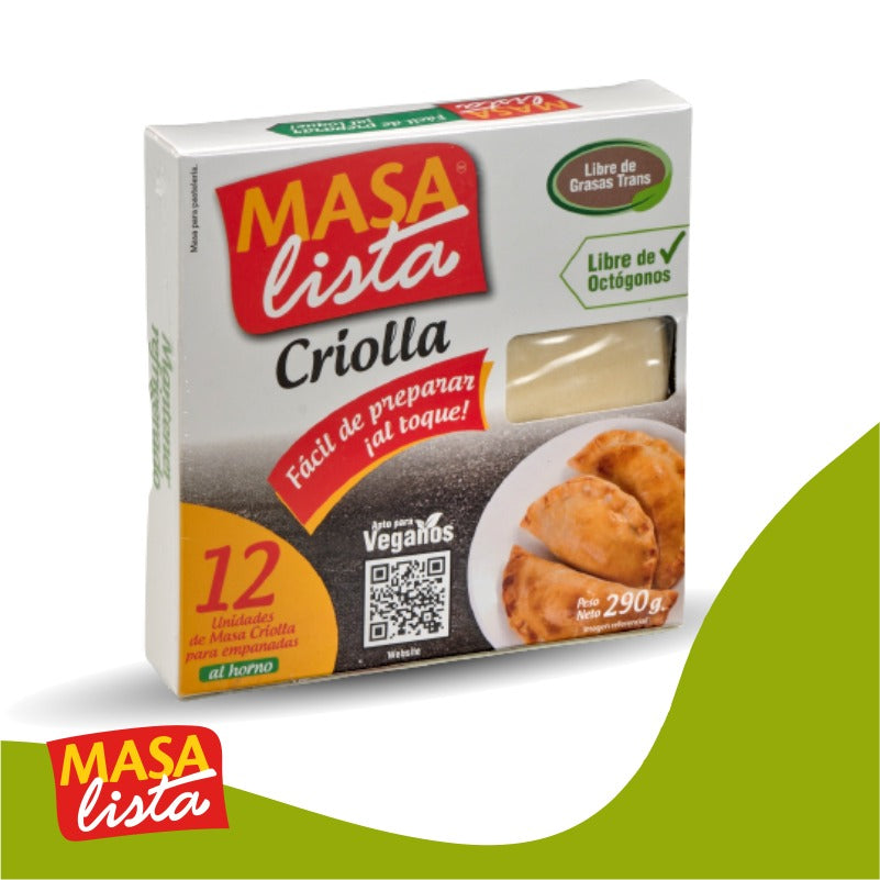 Masa Lista Criolla 12 CM / 290 gr. / 12 unidades