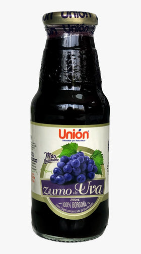 Zumo uva unión x 12 unid x 295ml c/u 100% uva borgoña