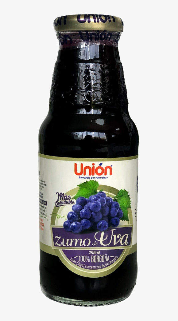 Zumo uva unión x 12 unid x 295ml c/u 100% uva borgoña