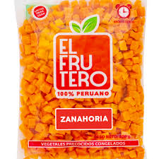 Zanahoria en cubos precocida congelada x 1 kg El Frutero