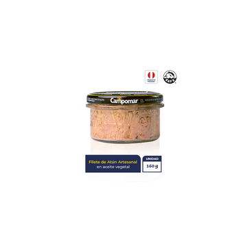 Filete de atún artesanal campomar 160 gr.