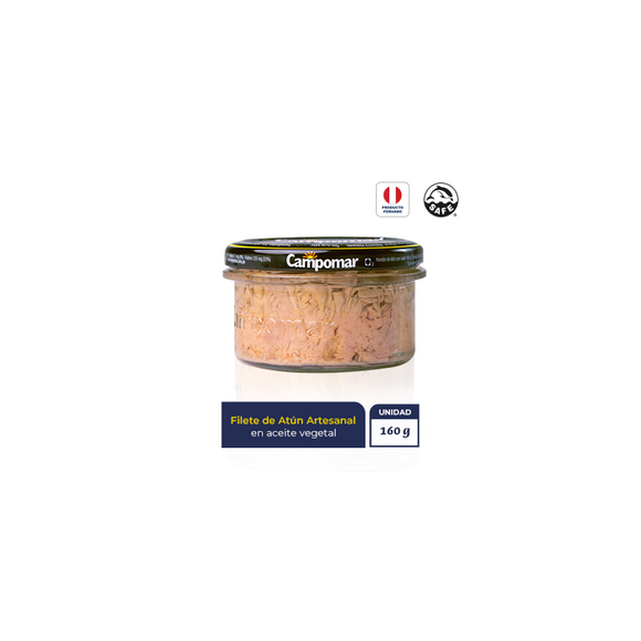Campomar artisanal tuna fillet 160 gr.