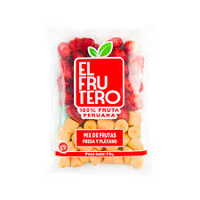 Mix de frutas Platano y Fresas en trozos congelada x 1 kg El Frutero