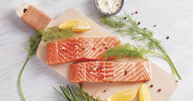 Salmón atlantico chileno en porciones x 1kg