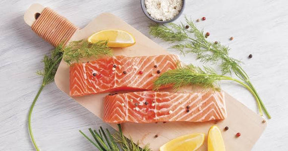 Salmón atlantico chileno en porciones x 1kg