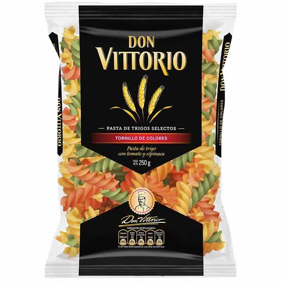 Fideos Tornillo Tricolor Don Vittorio x 250gr (4 Unid)