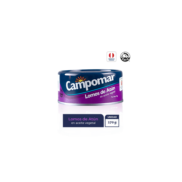 Lomos de atún 170 gr. En aceite vegetal