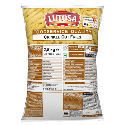French Fries Lutosa 10mm crinkle cut  Bol 2.5kg