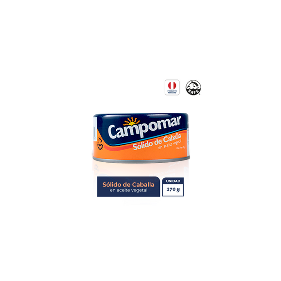 Campomar mackerel solids 170 gr x 6 units